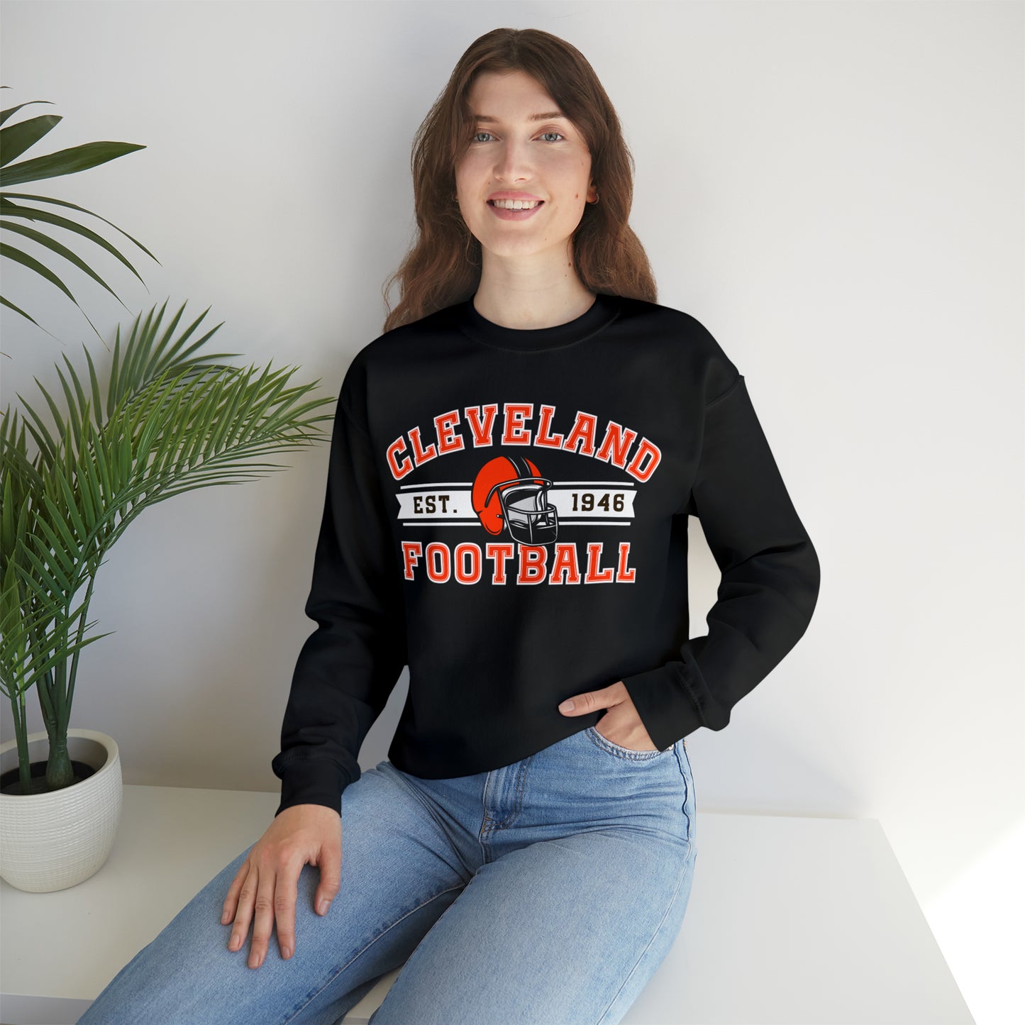 Cleveland Football Sweatshirt - Happy Place Studio