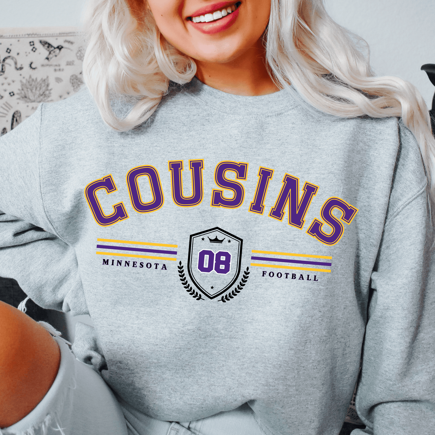 Kirk Cousins Sweatshirt - Happy Place Studio