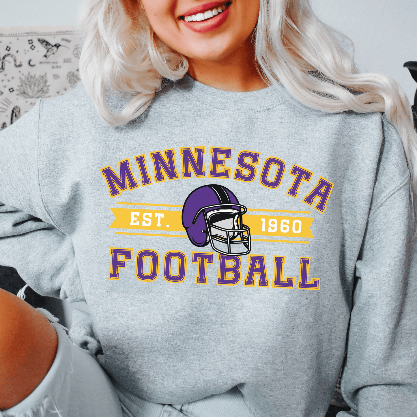 Minnesota Football Sweatshirt - Happy Place Studio