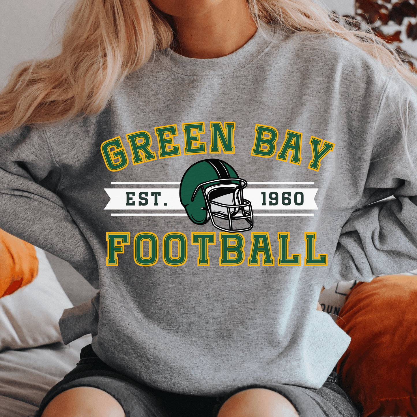 Green Bay Football Sweatshirt - Happy Place Studio