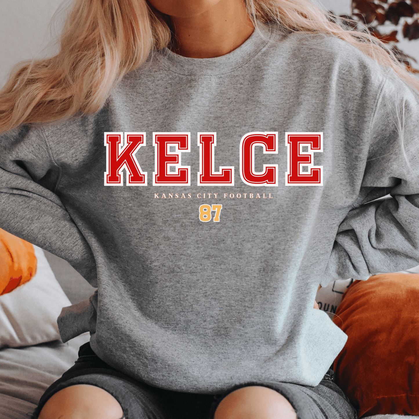 Travis Kelce 87 Sweatshirt - Happy Place Studio