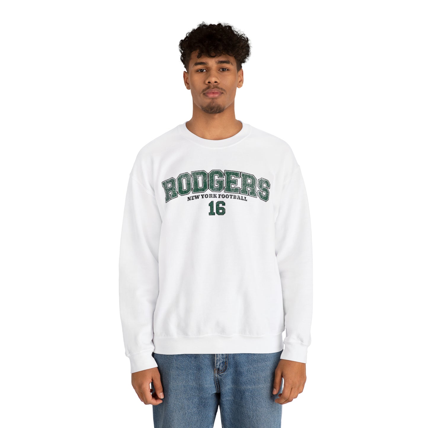 Aaron Rodgers Sweatshirt, Aaron Rodgers Jersey, New York Football Crewneck, Vintage Style Jets Sweatshirt, Aaron Rodgers shirt,Jets Crewneck - Happy Place Studio