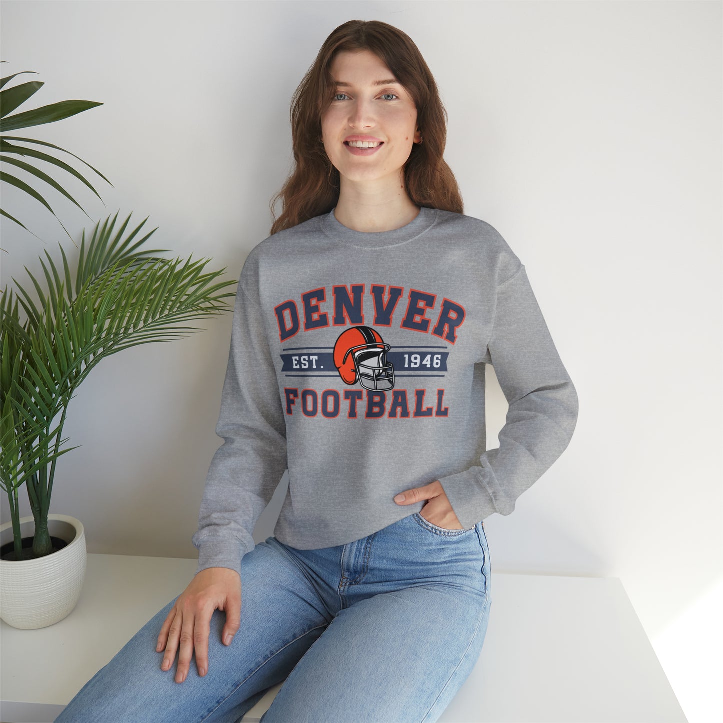 Vintage Denver Football Sweatshirt - Happy Place Studio