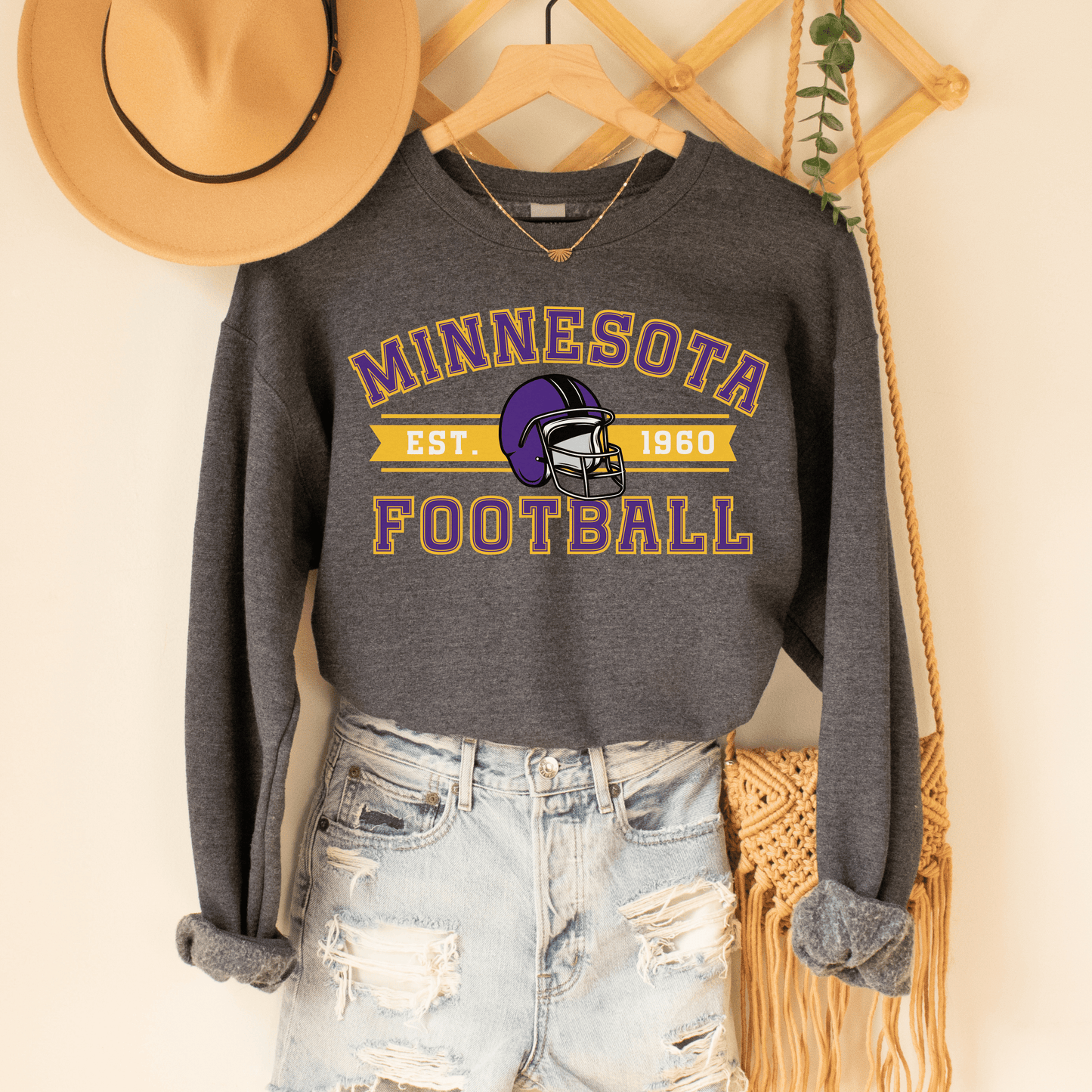 Minnesota Football Sweatshirt - Happy Place Studio