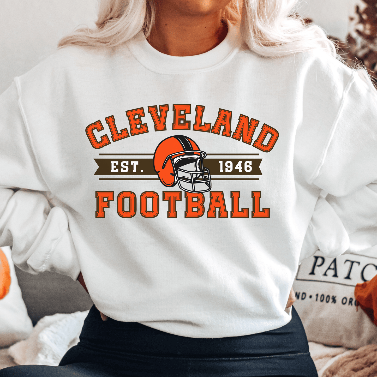 Cleveland Football Sweatshirt - Happy Place Studio