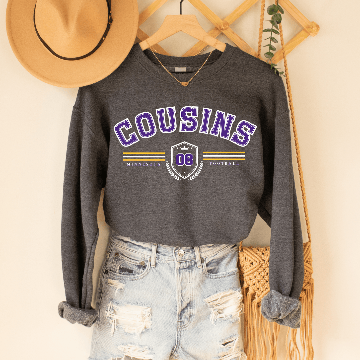 Kirk Cousins Sweatshirt - Happy Place Studio