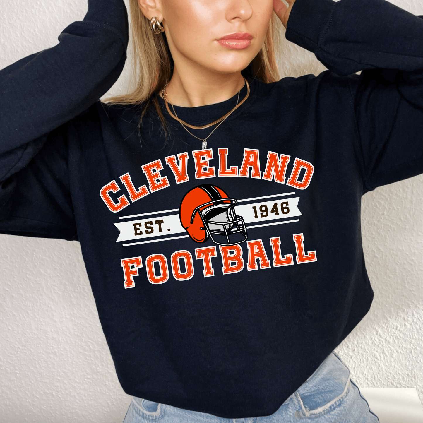 Cleveland Football Sweatshirt - Happy Place Studio