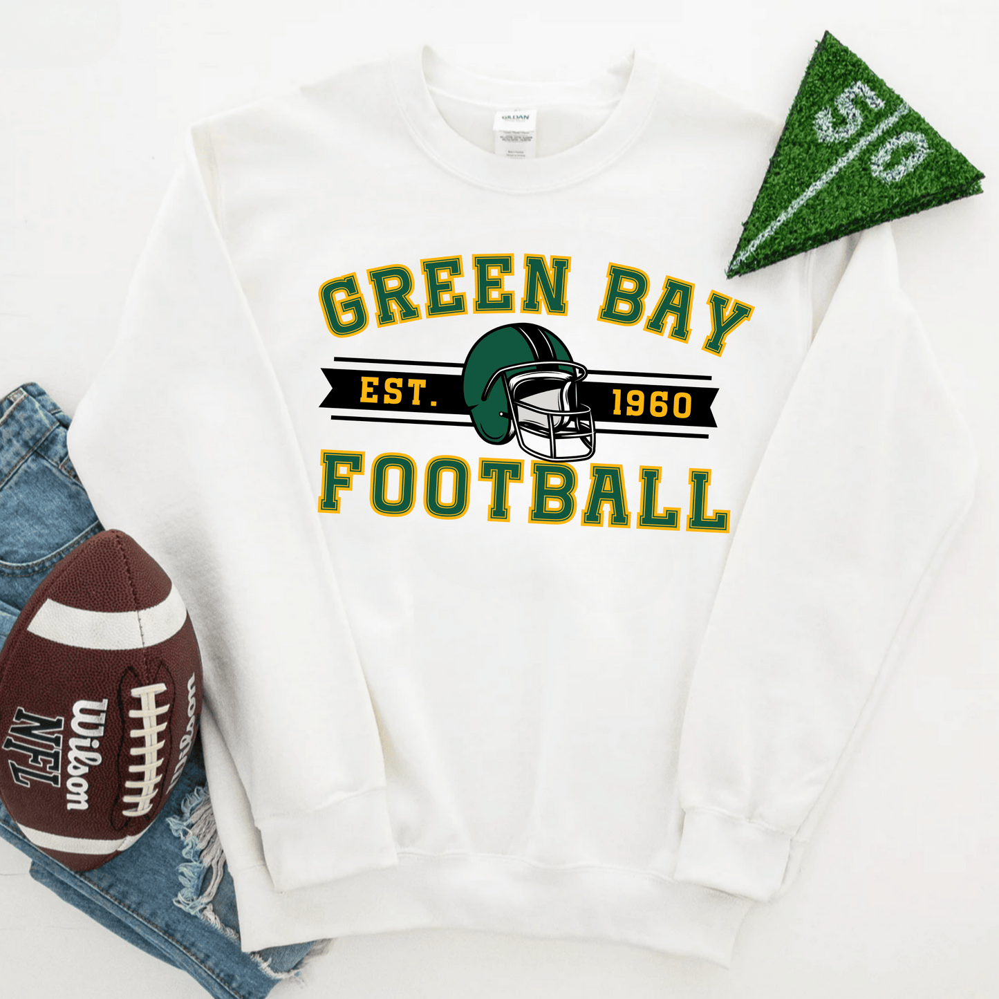 Green Bay Football Sweatshirt - Happy Place Studio