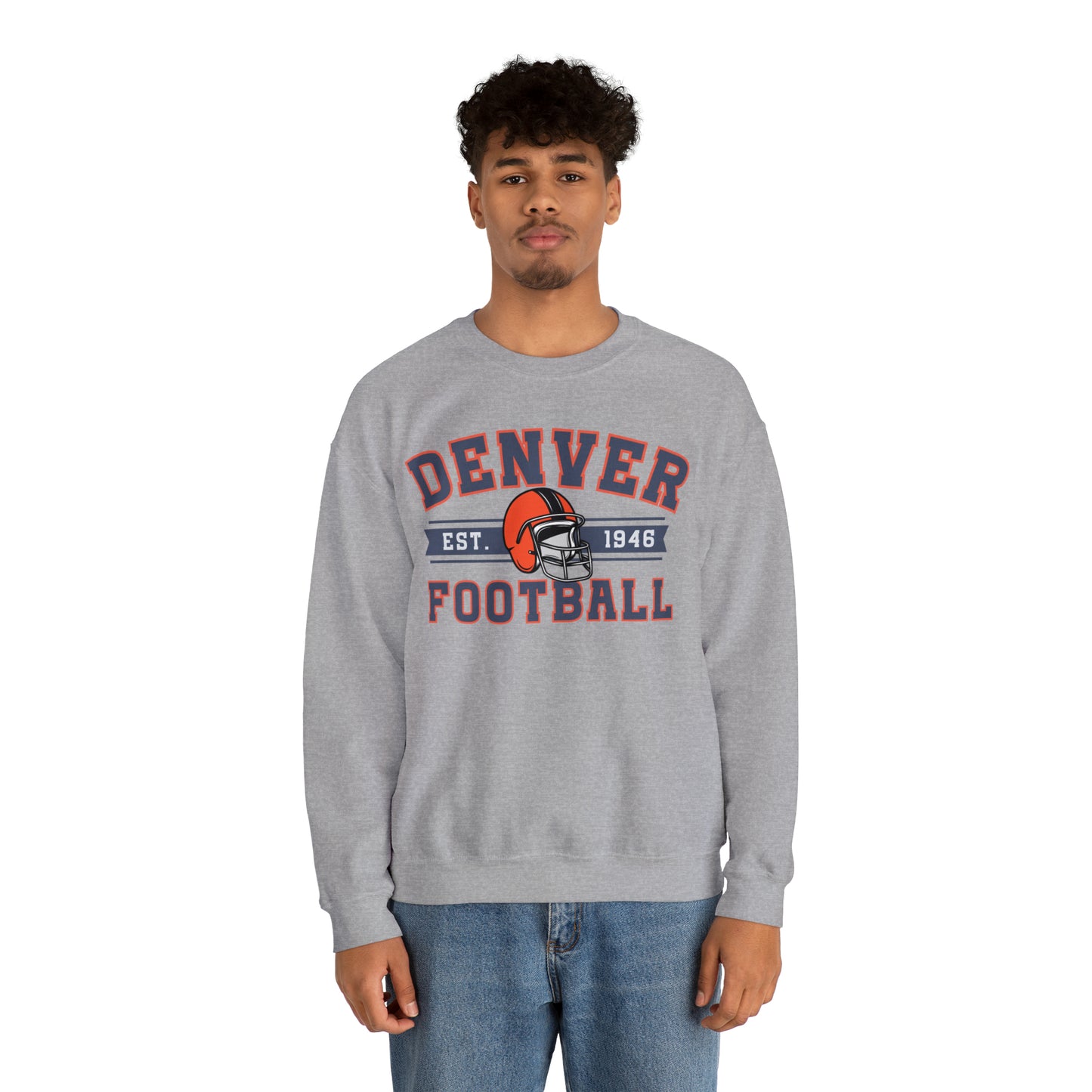Vintage Denver Football Sweatshirt - Happy Place Studio