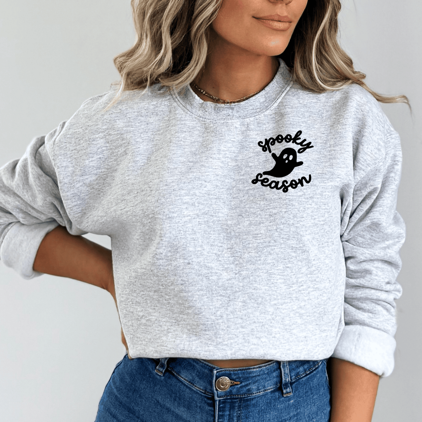 Embroidered Spooky Season Sweatshirt - Happy Place Studio