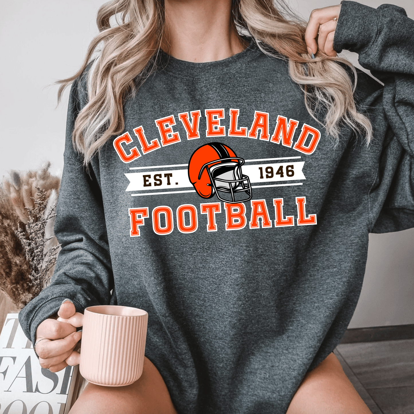 Cleveland Football Sweatshirt - Happy Place Studio