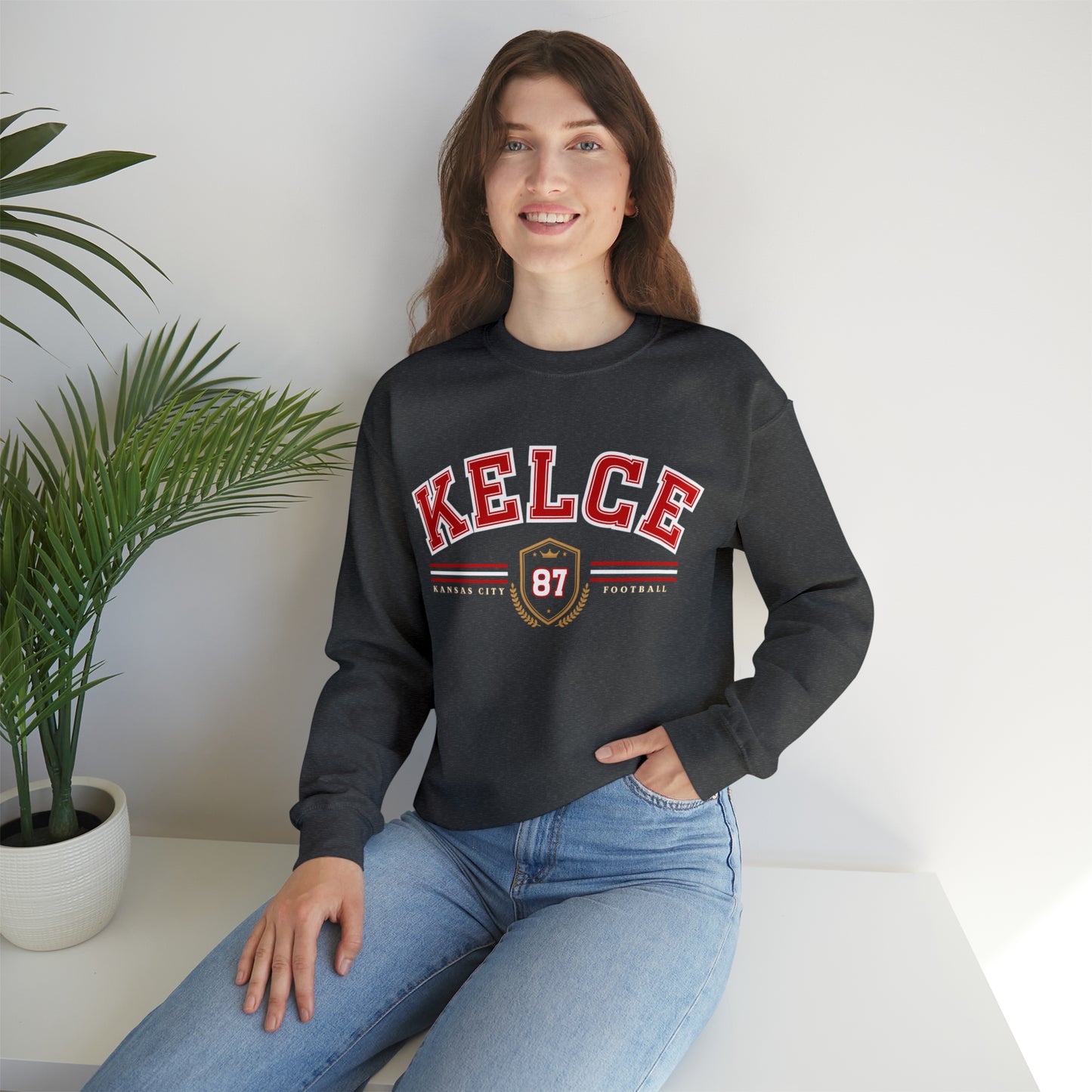 Travis Kelce Varsity Sweatshirt - Happy Place Studio