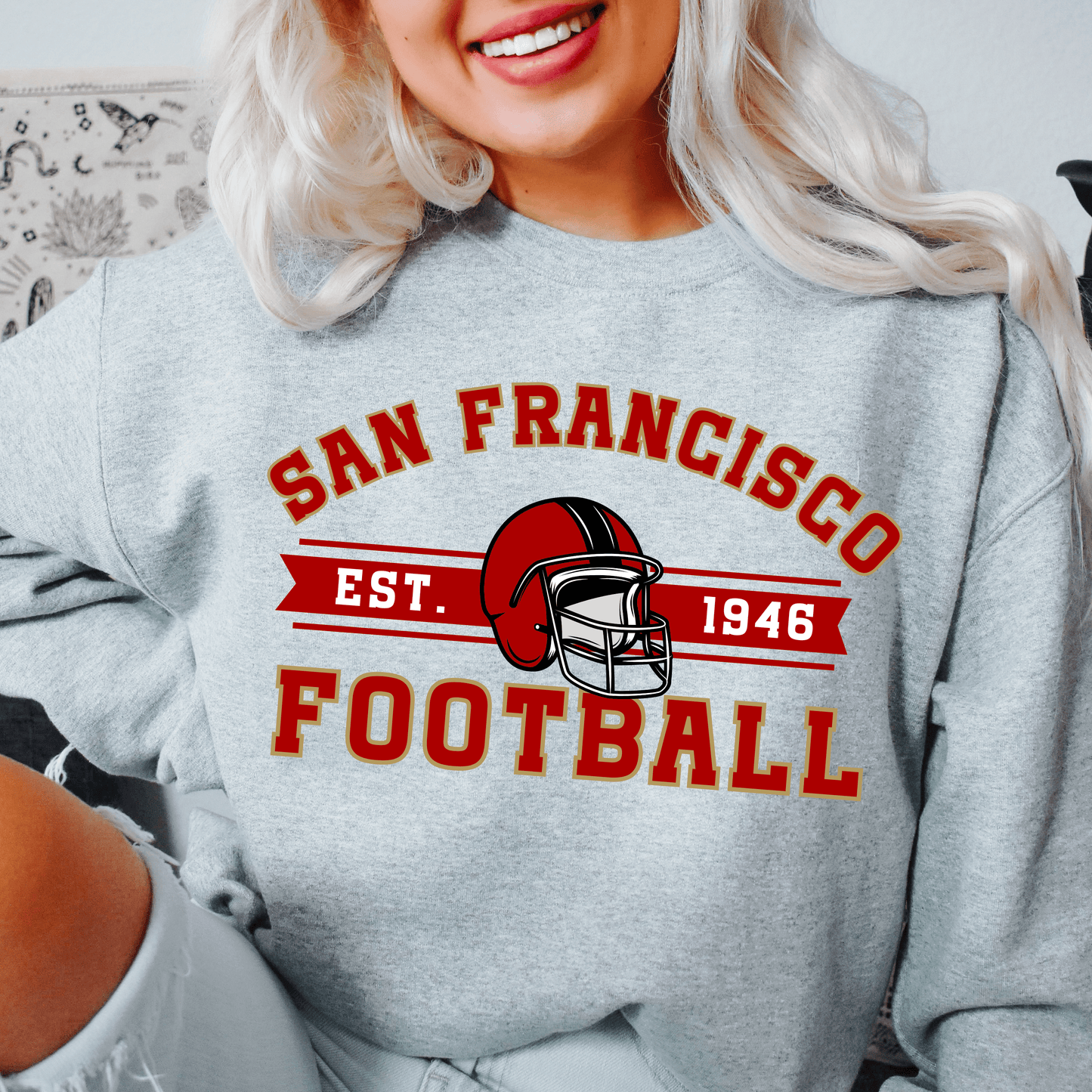 San Francisco Football Sweatshirt - Happy Place Studio