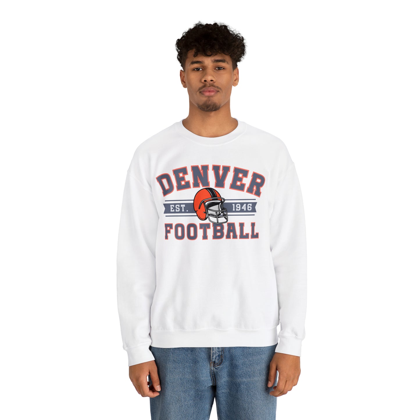 Vintage Denver Football Sweatshirt - Happy Place Studio