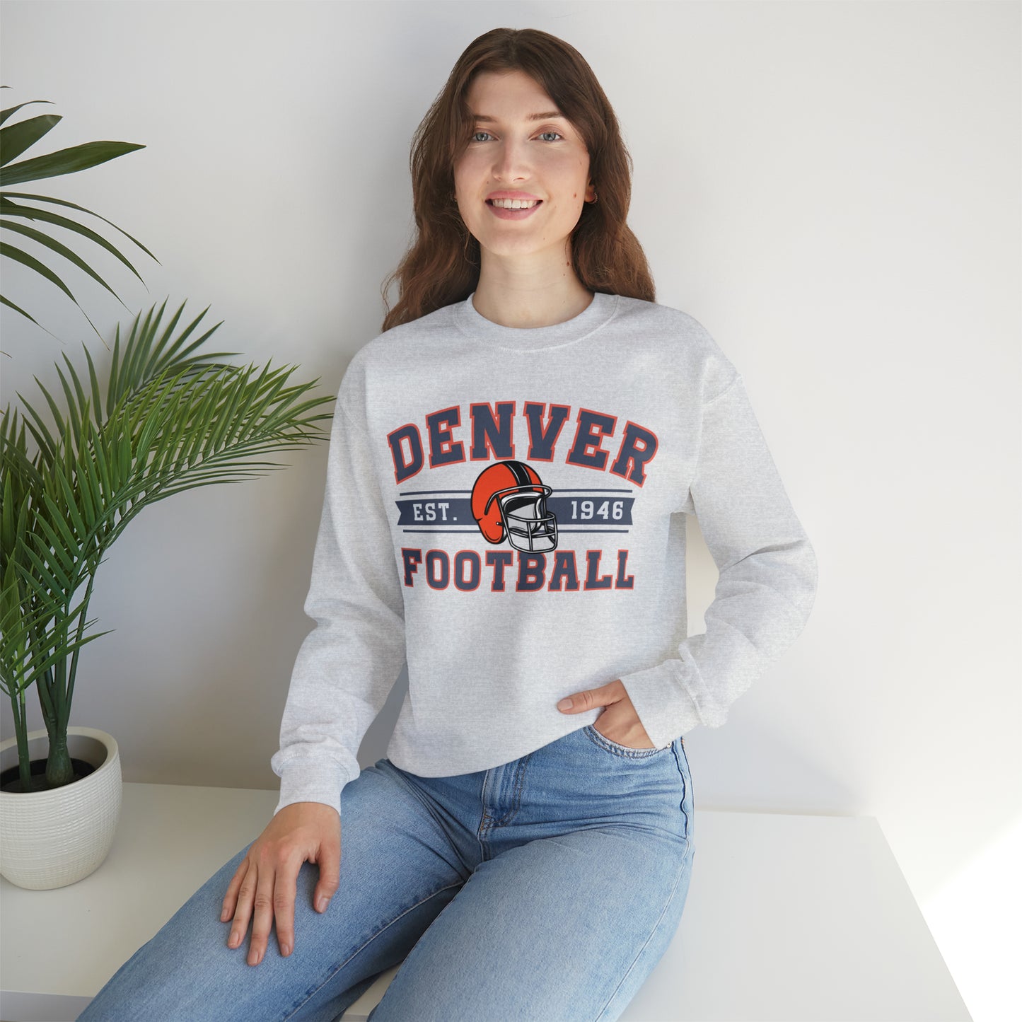 Vintage Denver Football Sweatshirt - Happy Place Studio