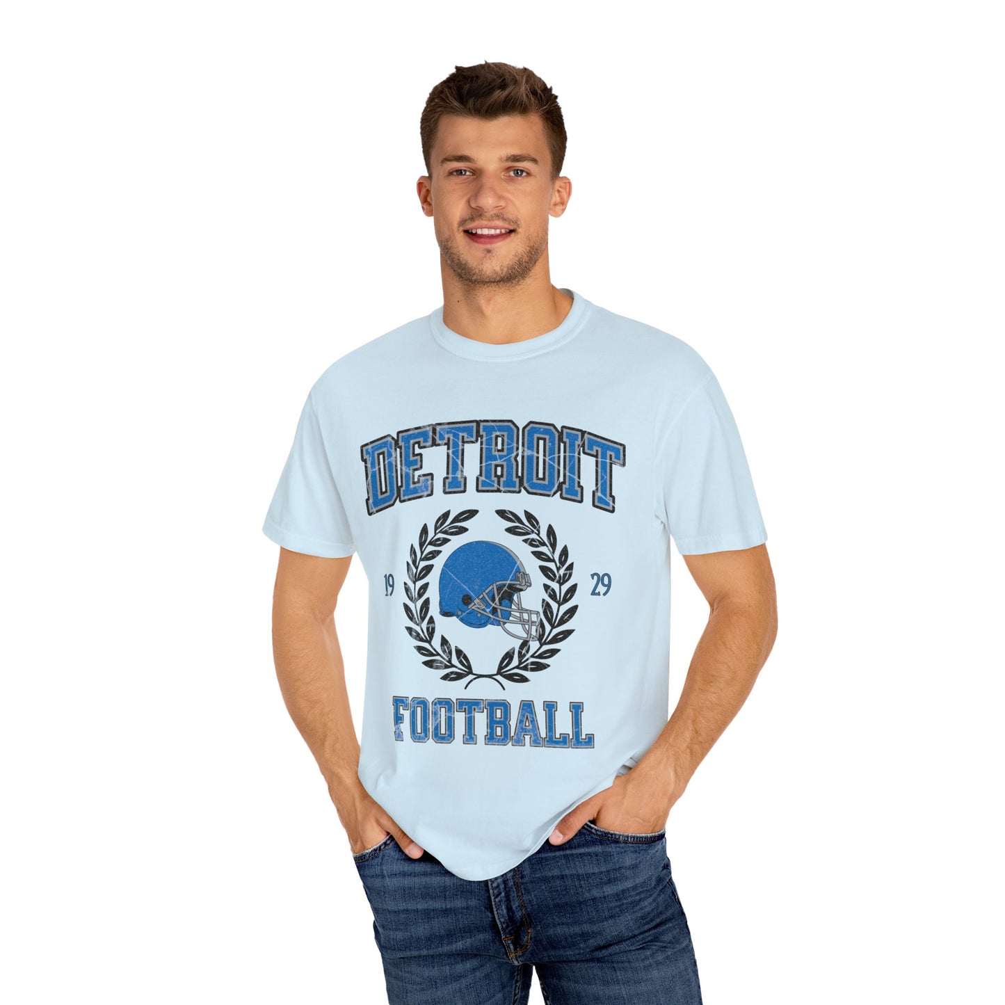 Comfort Colors Detroit Football Shirt