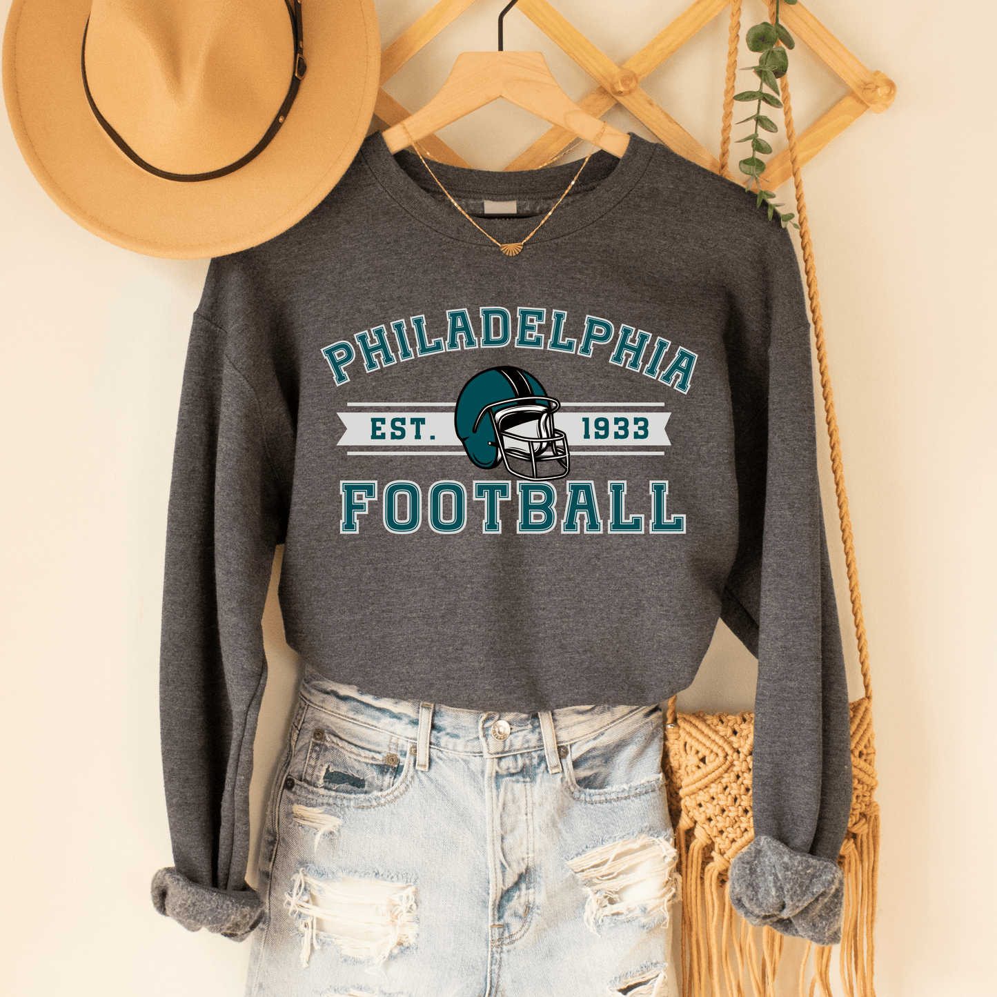 Philadelphia Football Sweatshirt - Happy Place Studio
