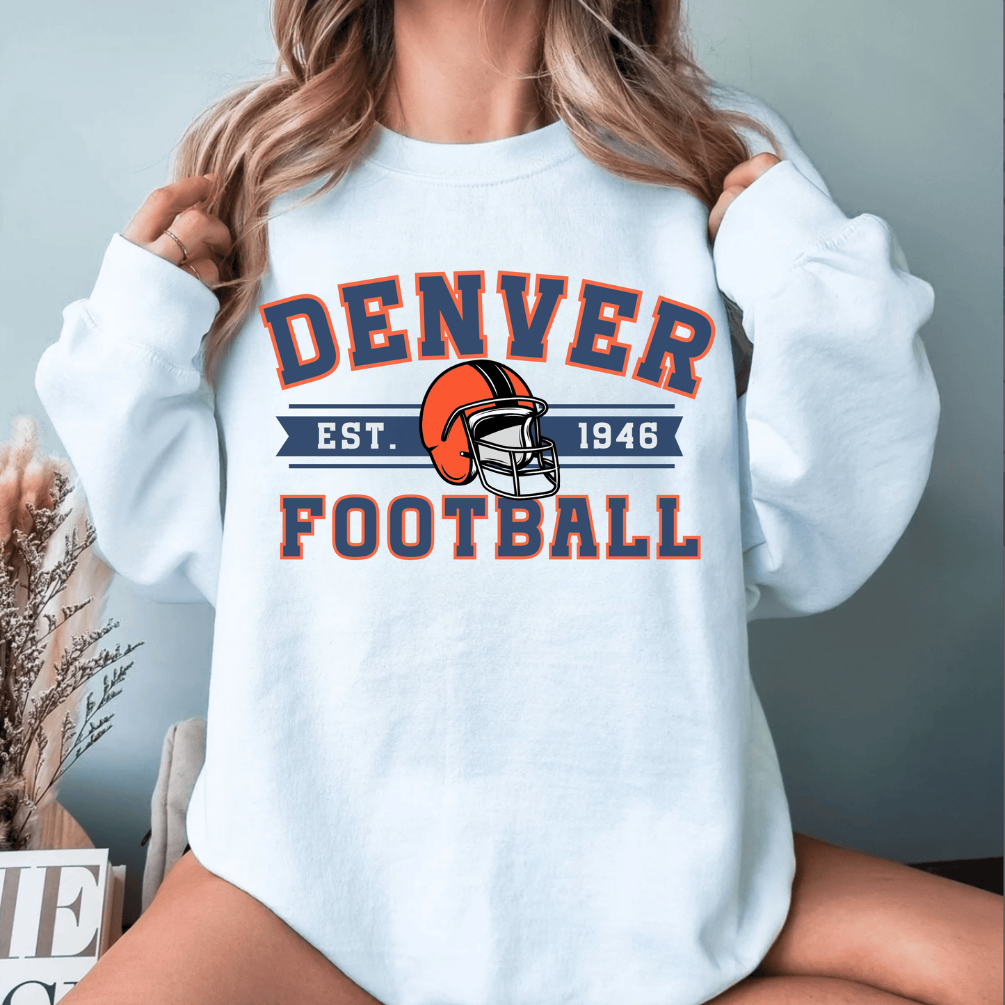 Vintage Denver Football Sweatshirt - Happy Place Studio