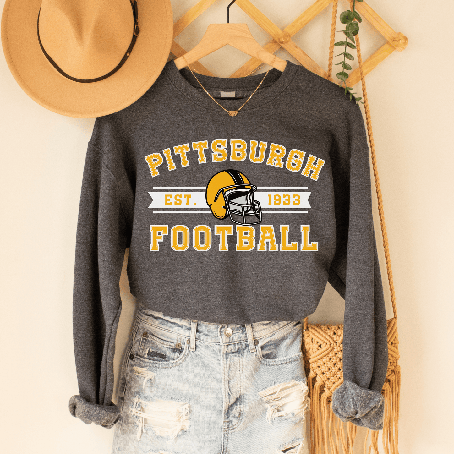 Pittsburgh Football Sweatshirt - Happy Place Studio