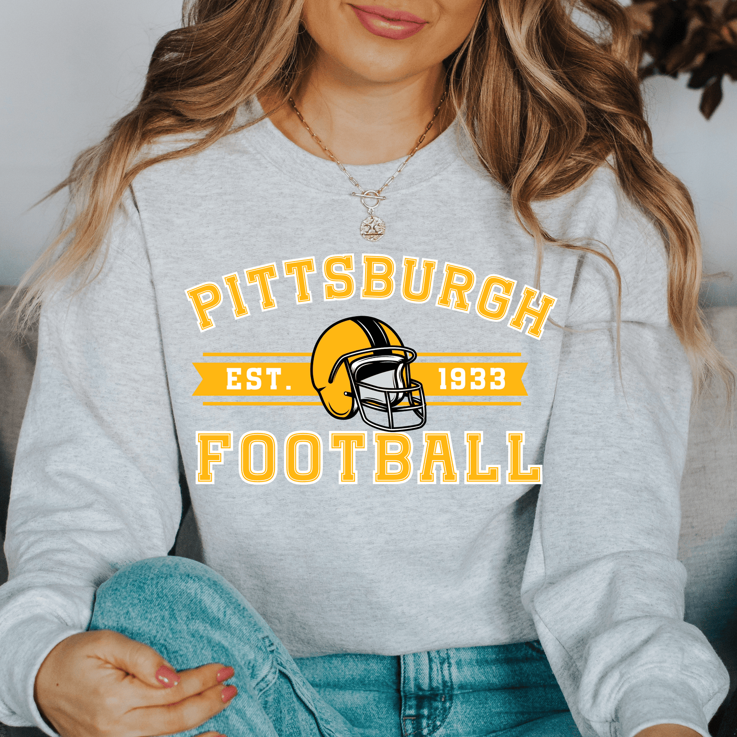 Pittsburgh Football Sweatshirt - Happy Place Studio