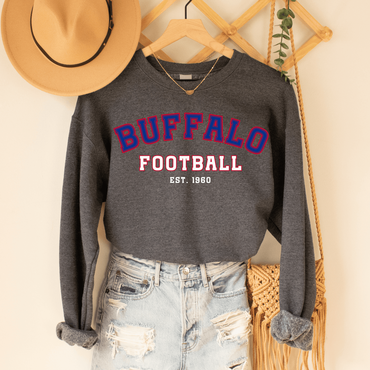 Buffalo Football Sweatshirt - Happy Place Studio