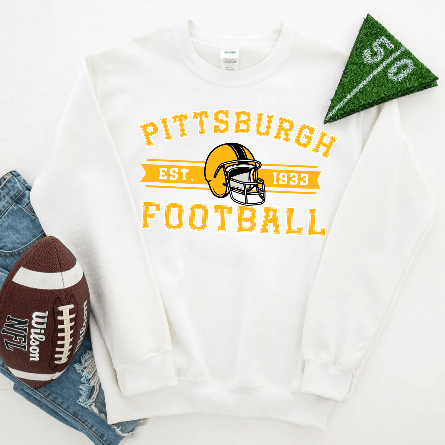 Pittsburgh Football Sweatshirt - Happy Place Studio