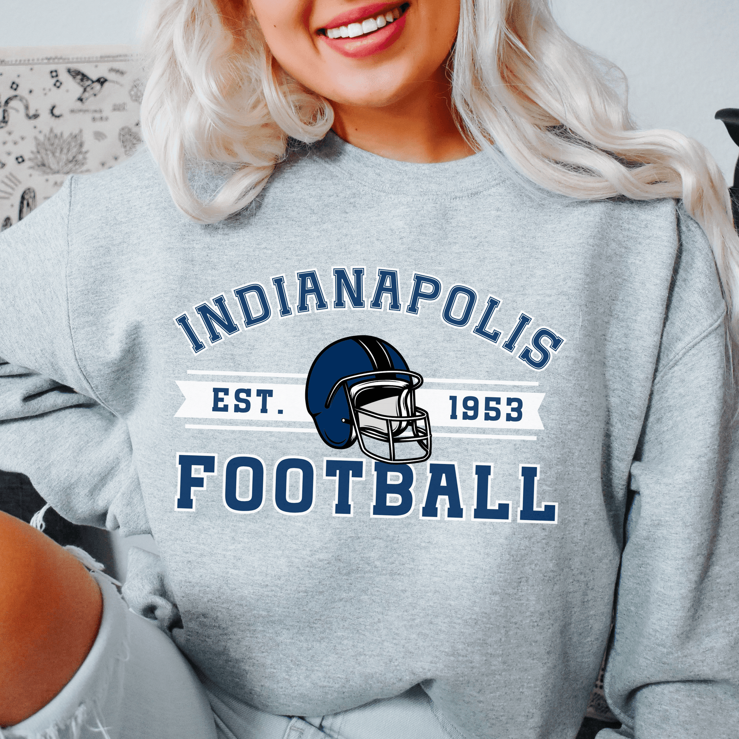 Indianapolis Football Sweatshirt - Happy Place Studio