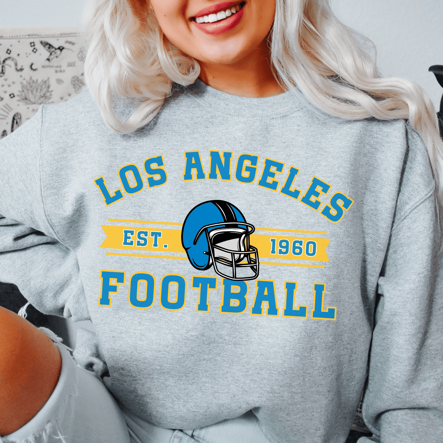 Los Angeles Football Sweatshirt - Happy Place Studio