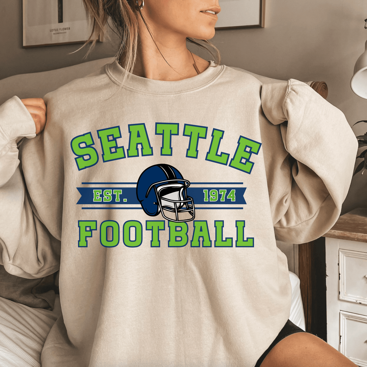 Seattle Football Crewneck - Happy Place Studio