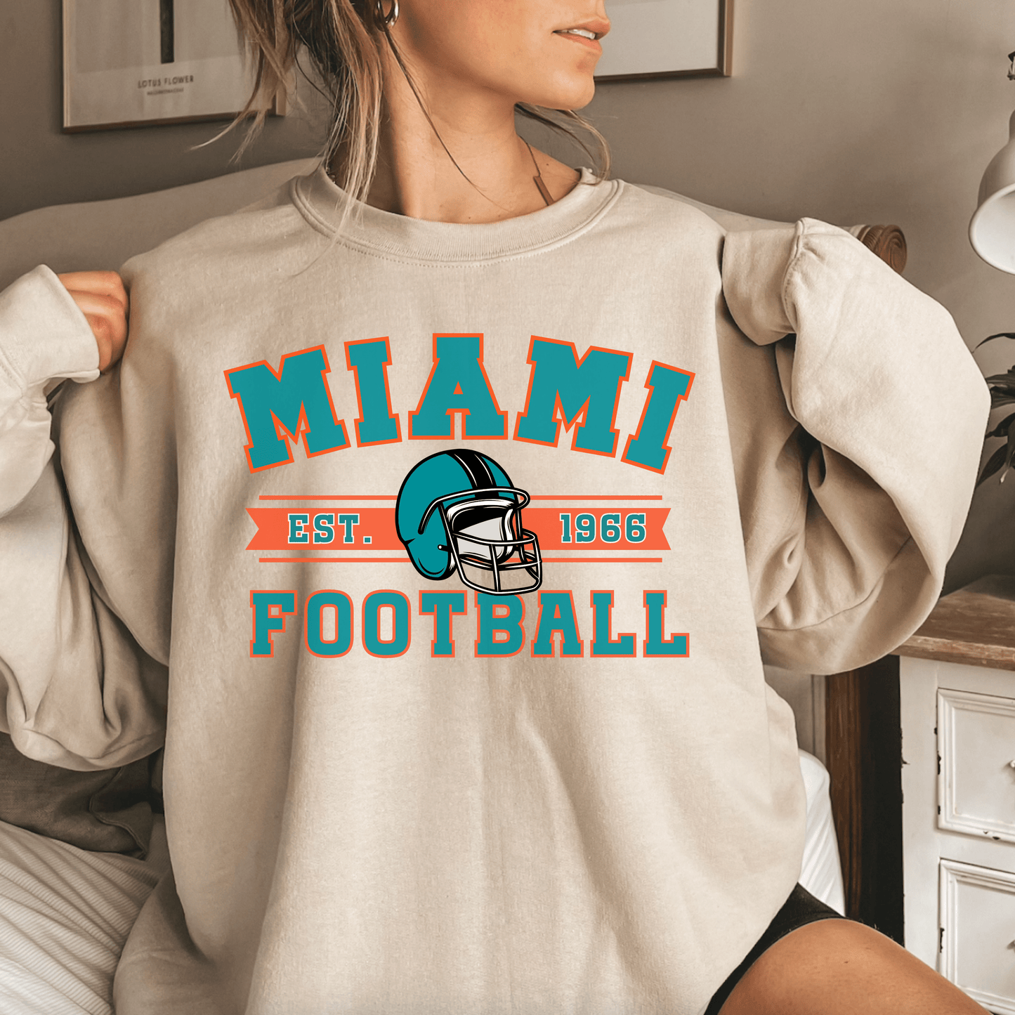 Miami Football Sweatshirt - Happy Place Studio