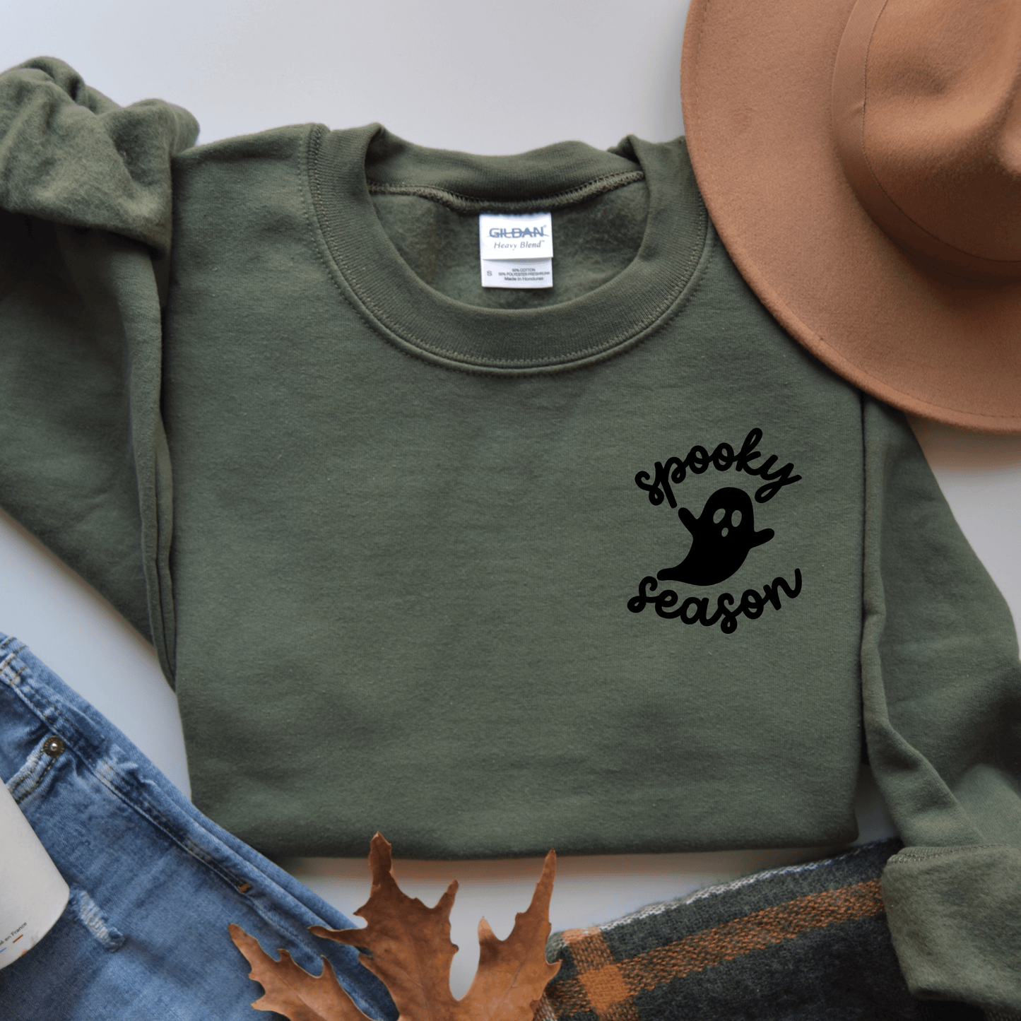Embroidered Spooky Season Sweatshirt - Happy Place Studio