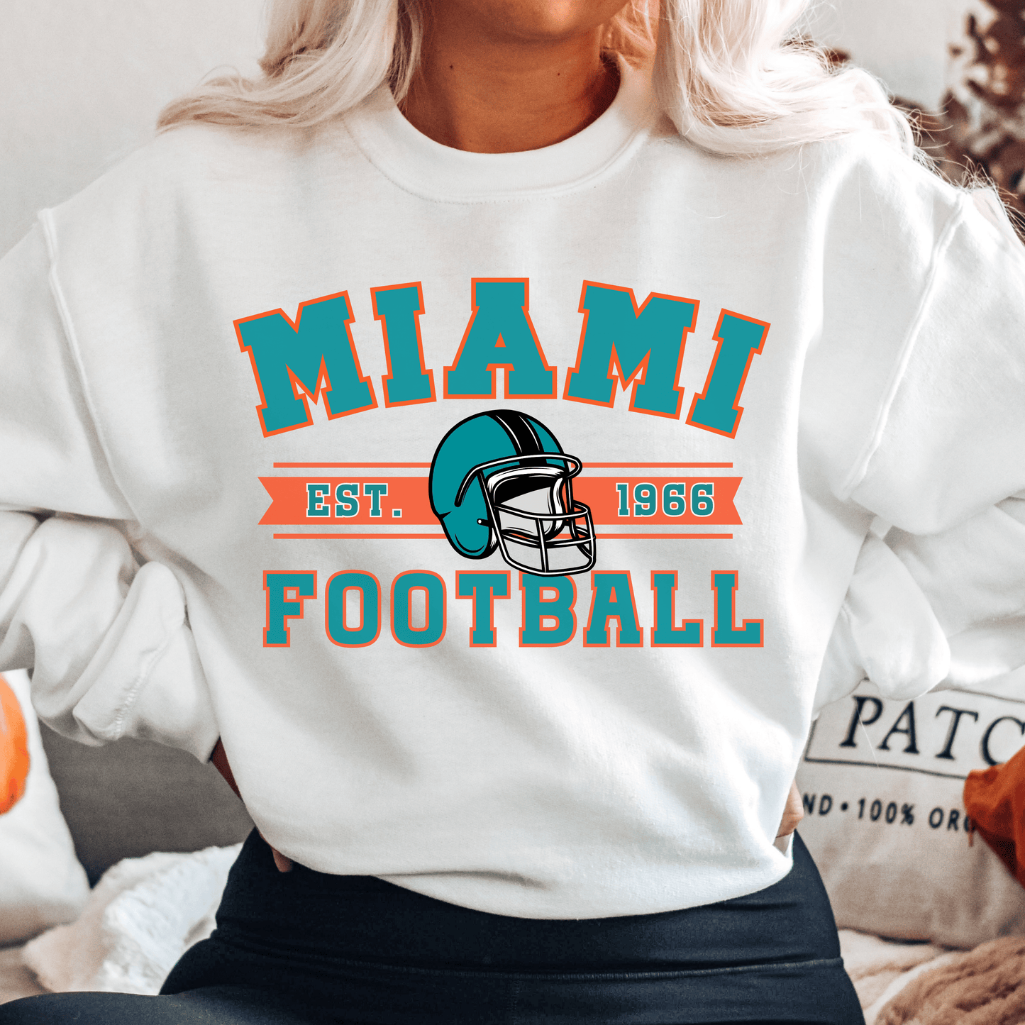 Miami Football Sweatshirt - Happy Place Studio
