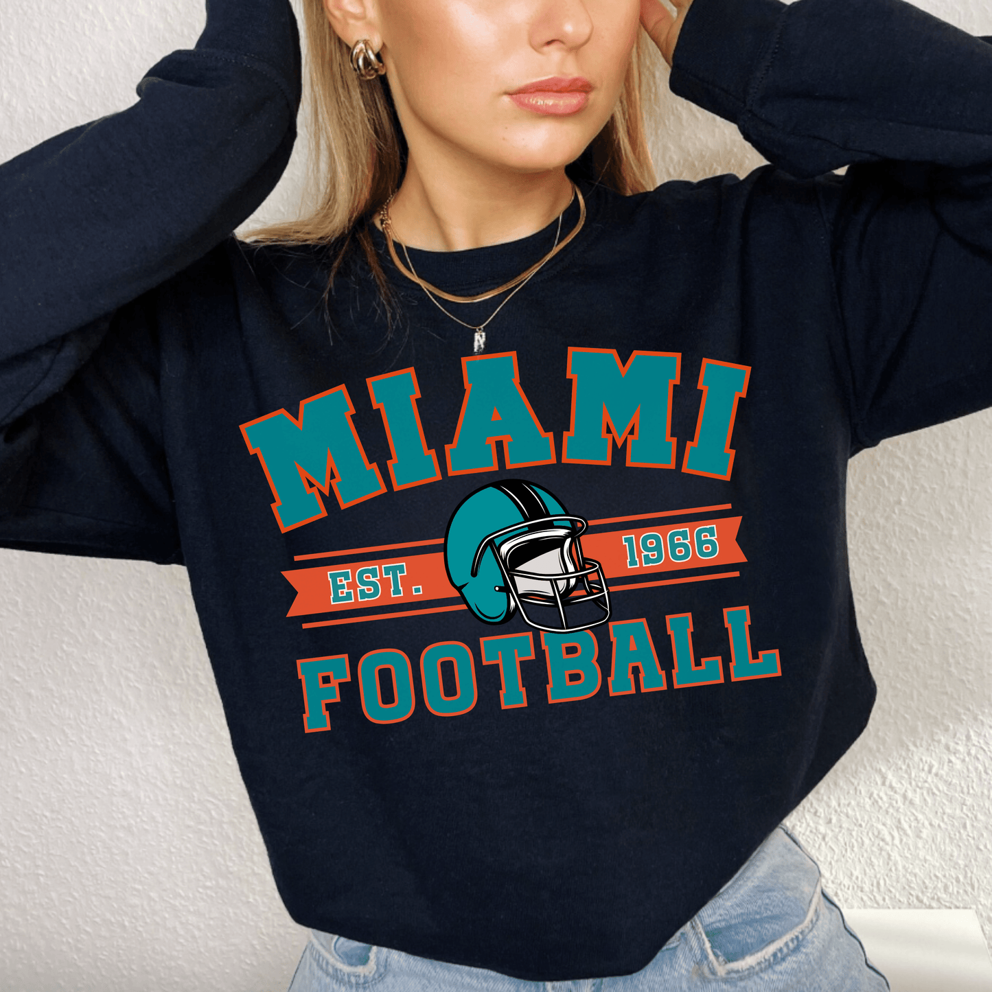 Miami Football Sweatshirt - Happy Place Studio