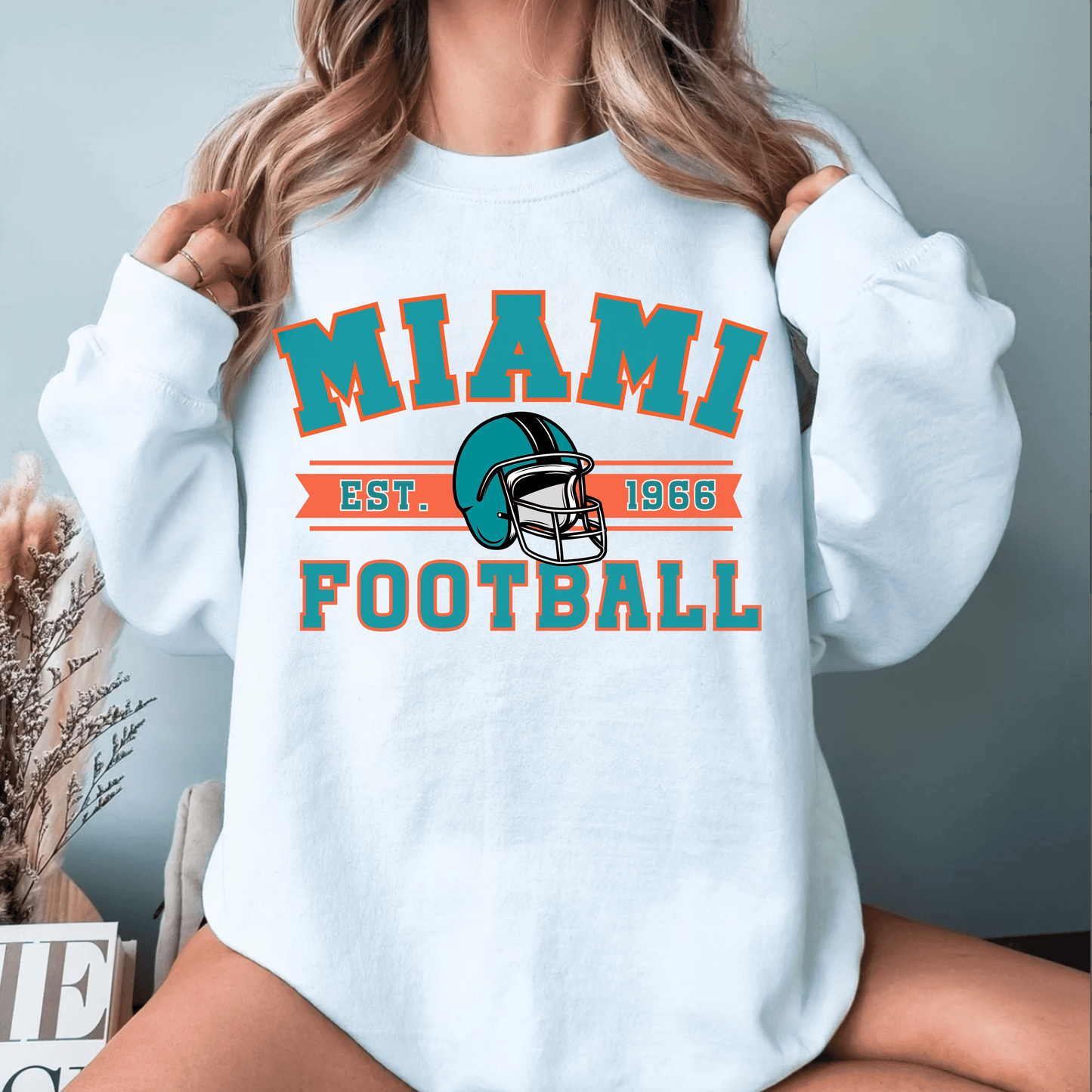 Miami Football Sweatshirt - Happy Place Studio