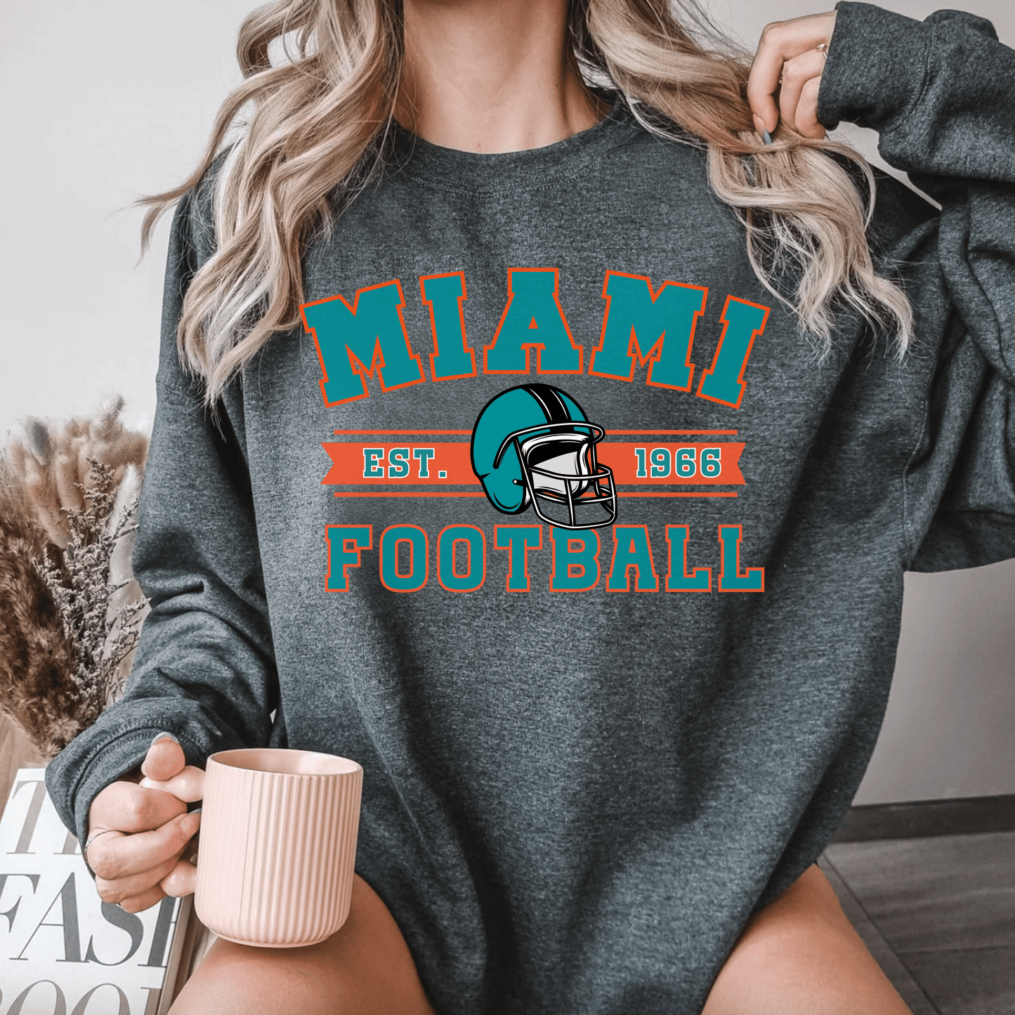 Miami Football Sweatshirt - Happy Place Studio