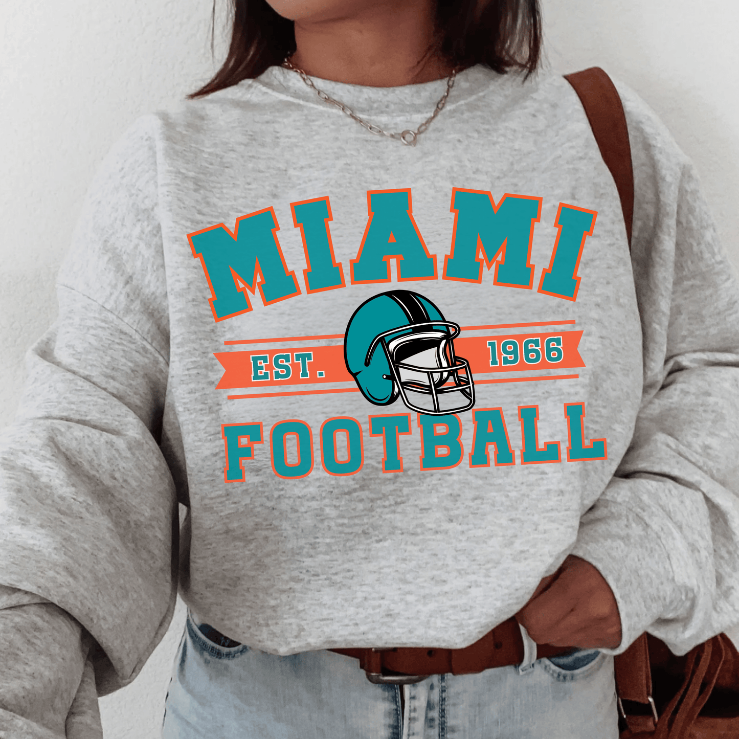 Miami Football Sweatshirt - Happy Place Studio