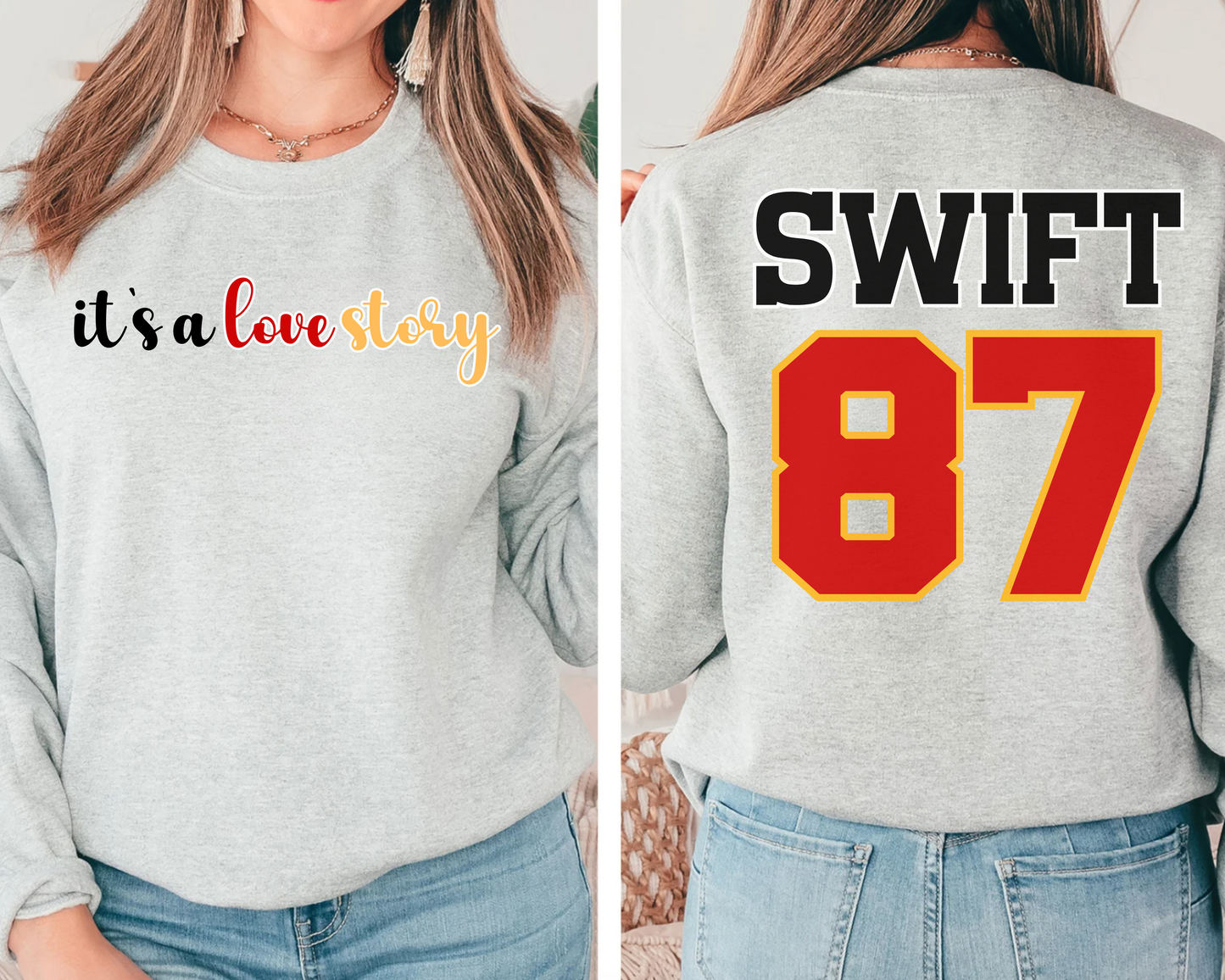 Travis Kelce Love Story Sweatshirt - Happy Place Studio