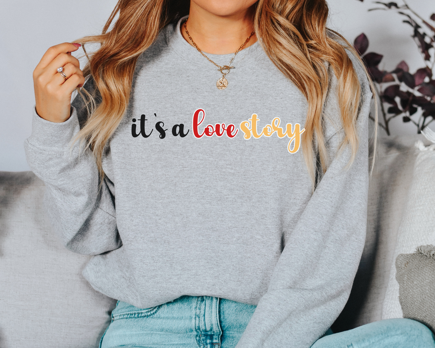 Travis Kelce Love Story Sweatshirt - Happy Place Studio