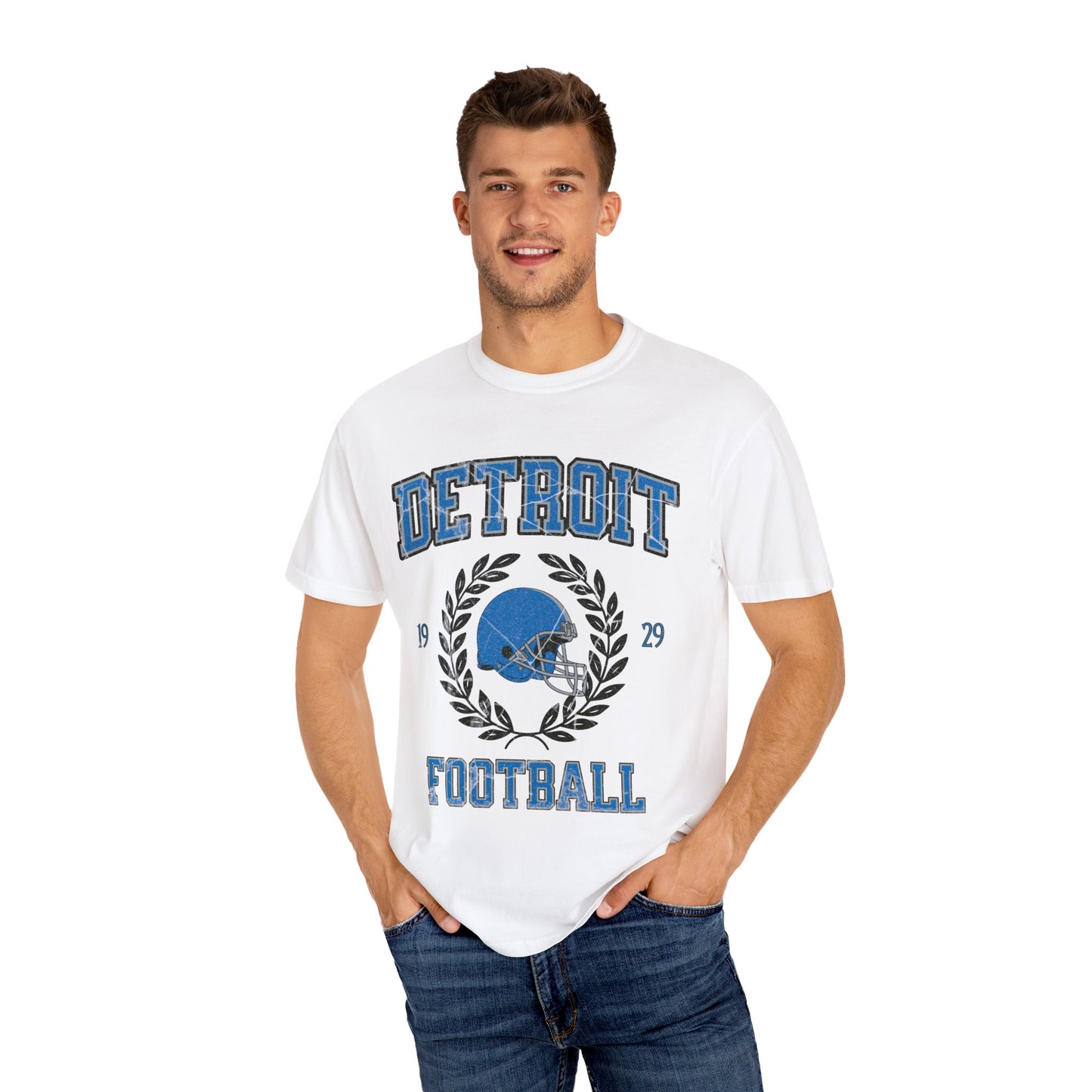 Comfort Colors Detroit Football Shirt