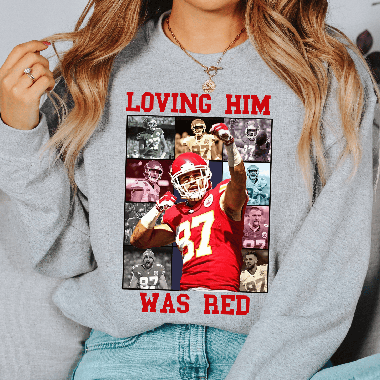 Travis Kelce Loving Him Sweatshirt - Happy Place Studio
