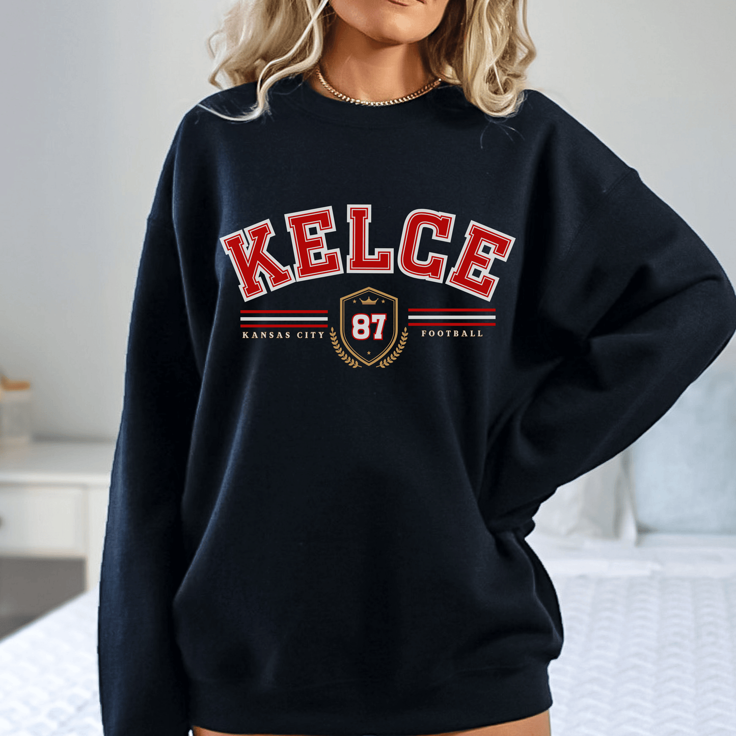 Travis Kelce Varsity Sweatshirt - Happy Place Studio