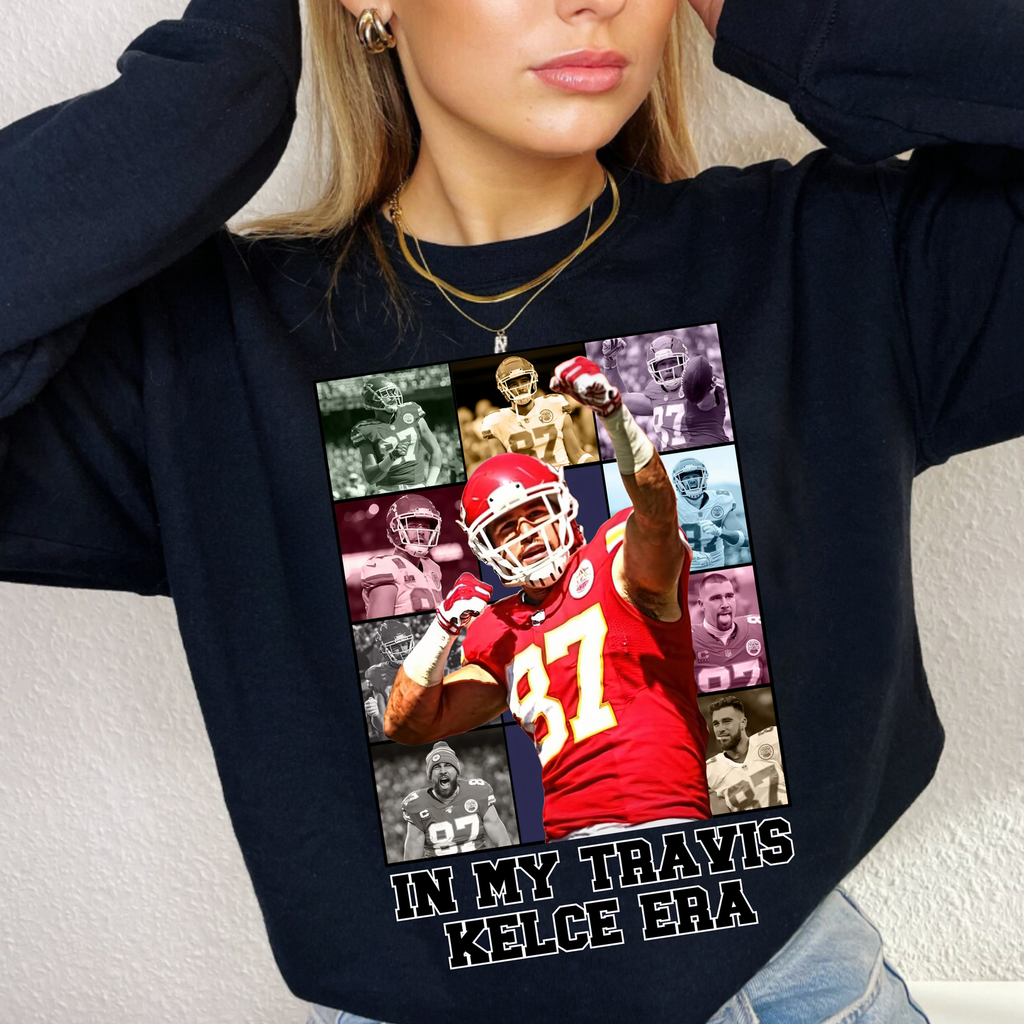 Travis Kelce Era Collage Sweatshirt - Happy Place Studio
