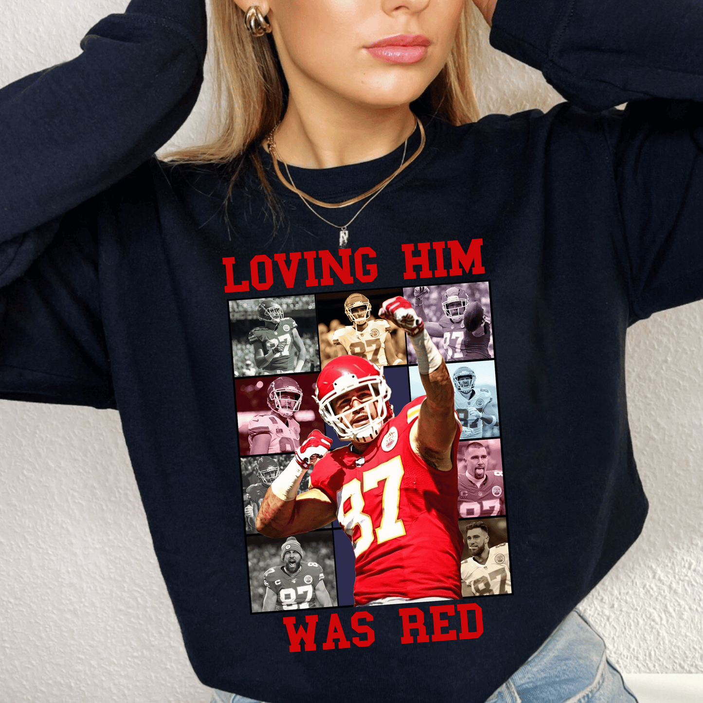 Travis Kelce Loving Him Sweatshirt - Happy Place Studio