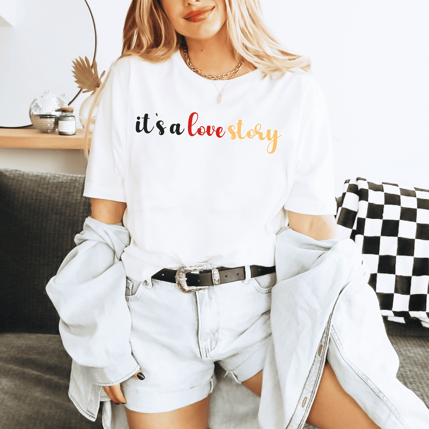 Travis Kelce Love Story Shirt - Happy Place Studio