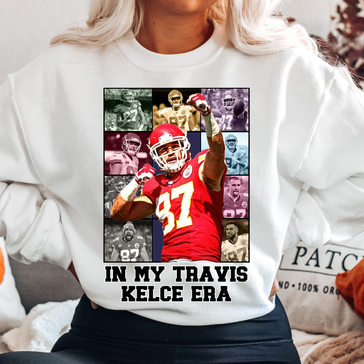 Travis Kelce Era Collage Sweatshirt - Happy Place Studio