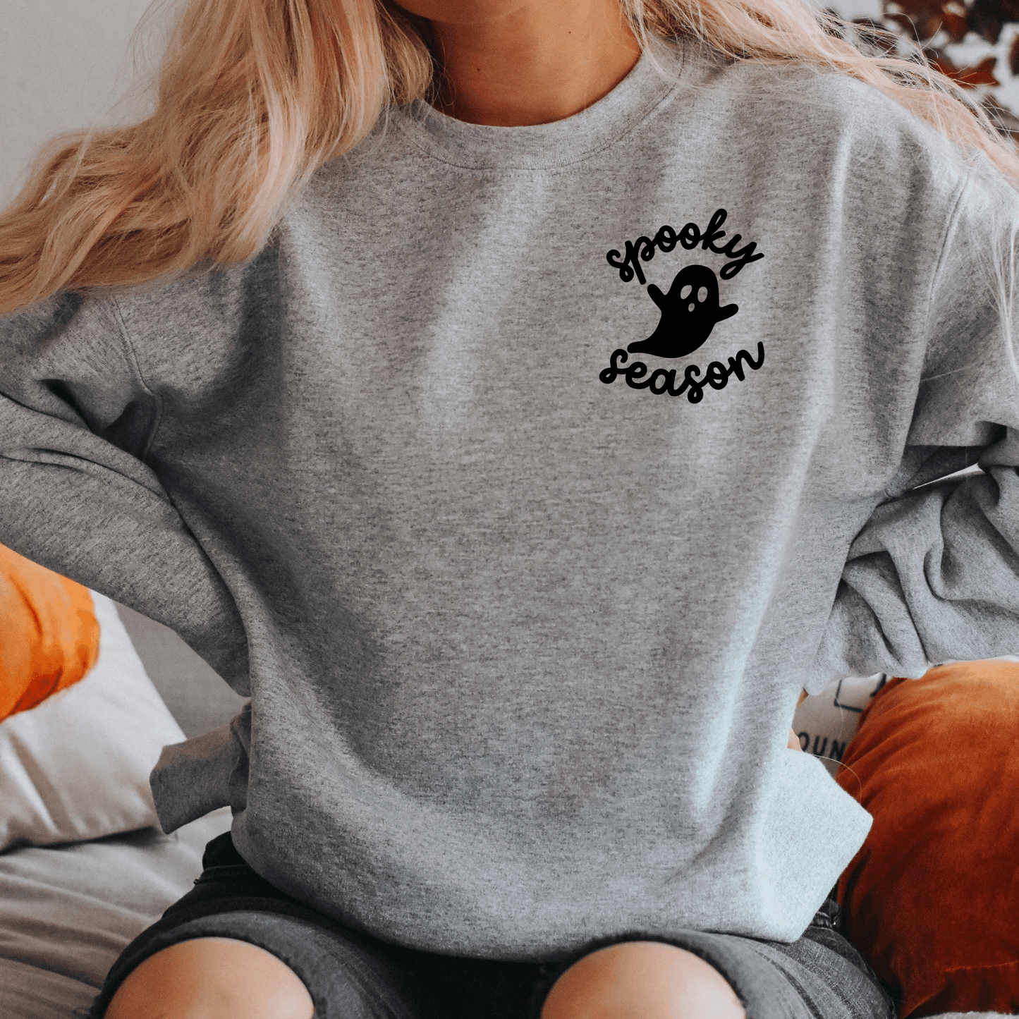 Embroidered Spooky Season Sweatshirt - Happy Place Studio