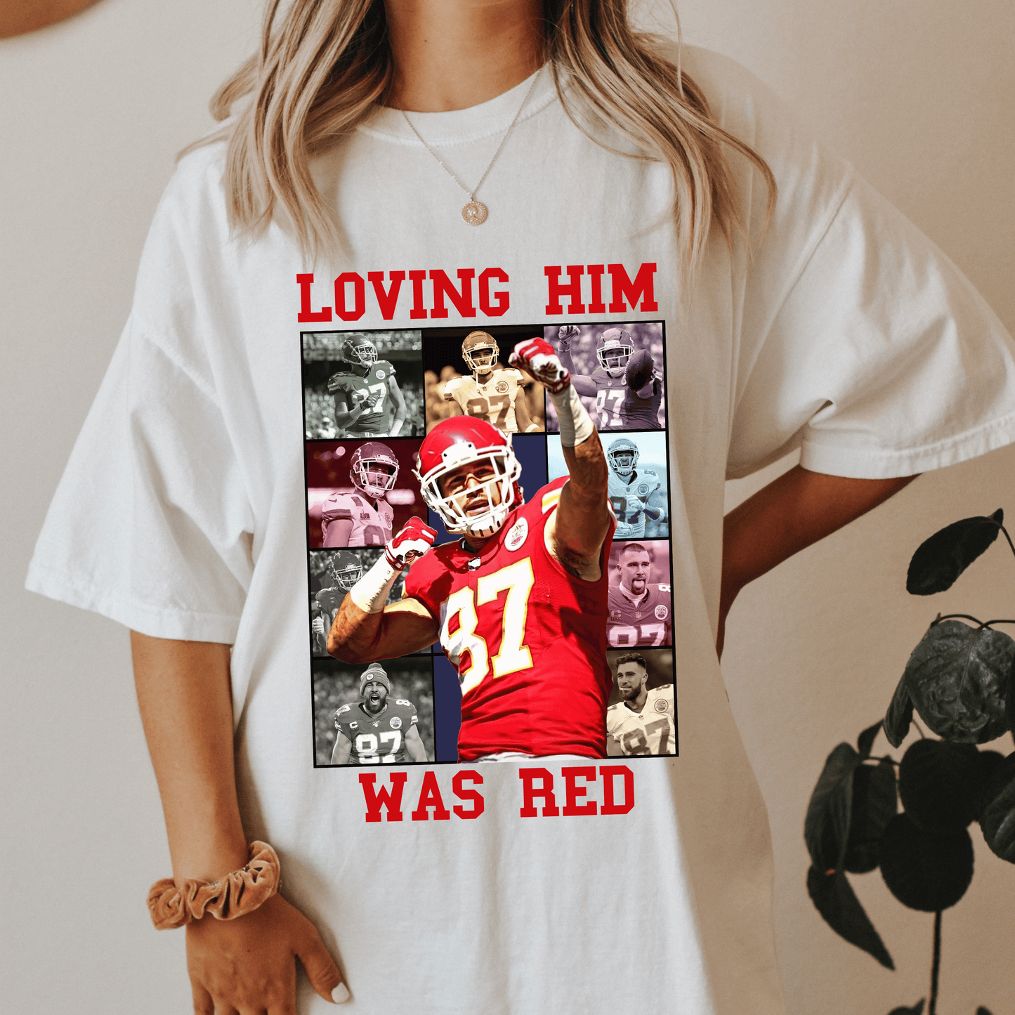 Comfort Colors Travis Kelce Loving Him Shirt - Happy Place Studio