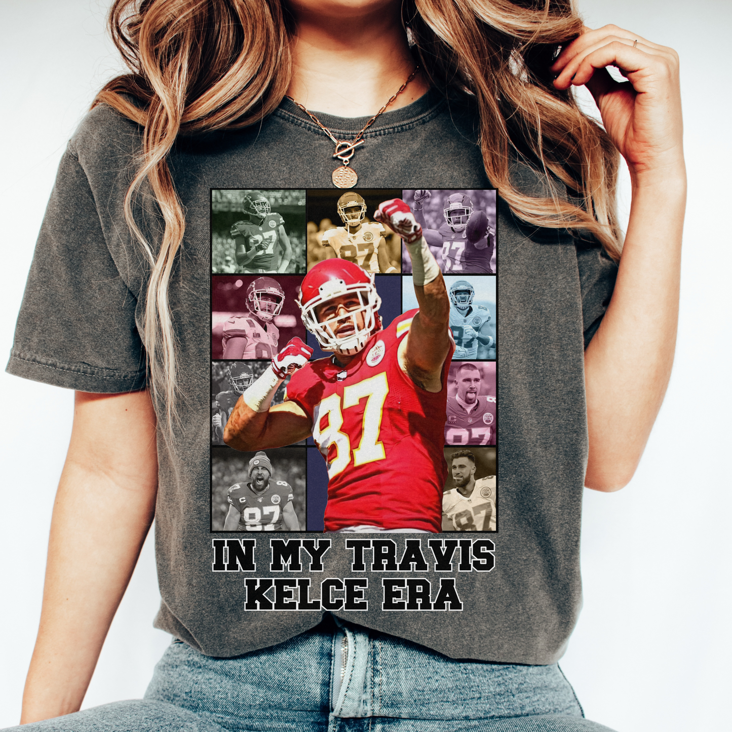 Comfort Colors Travis Kelce Era Collage Shirt - Happy Place Studio