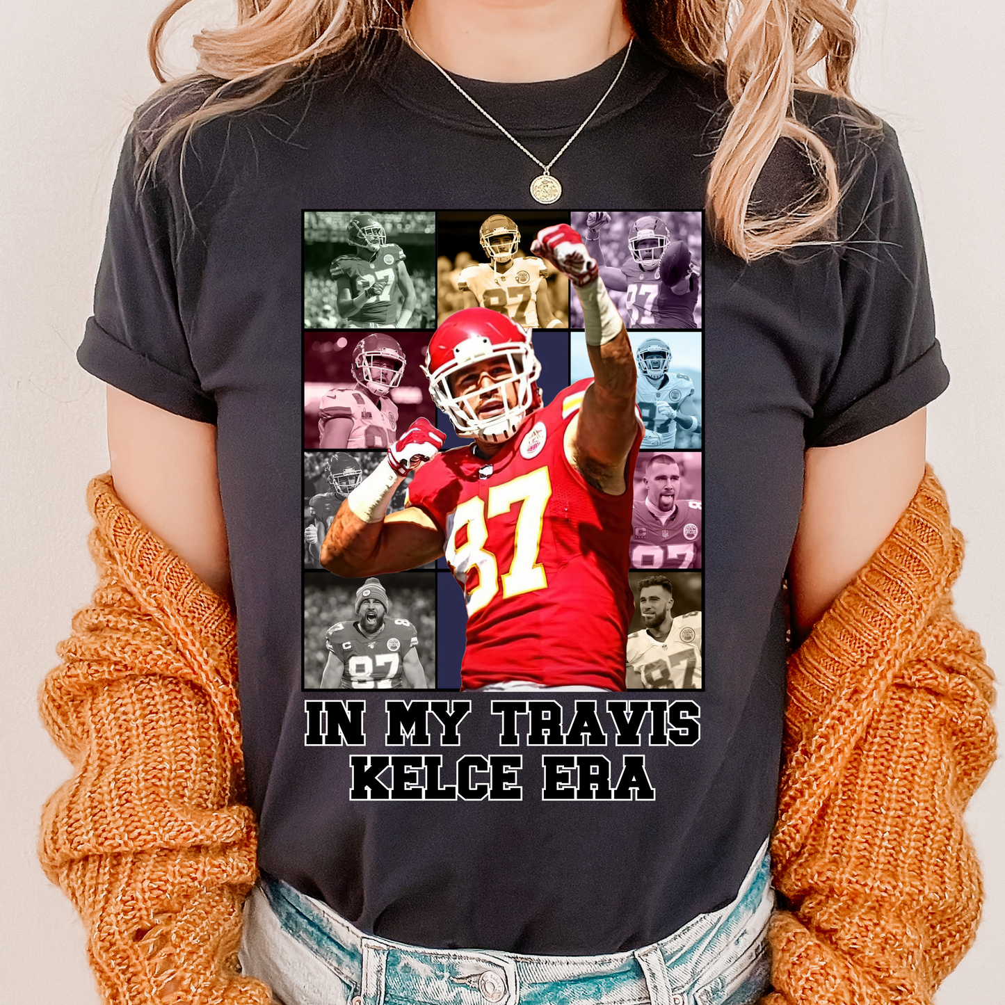 Comfort Colors Travis Kelce Era Collage Shirt - Happy Place Studio