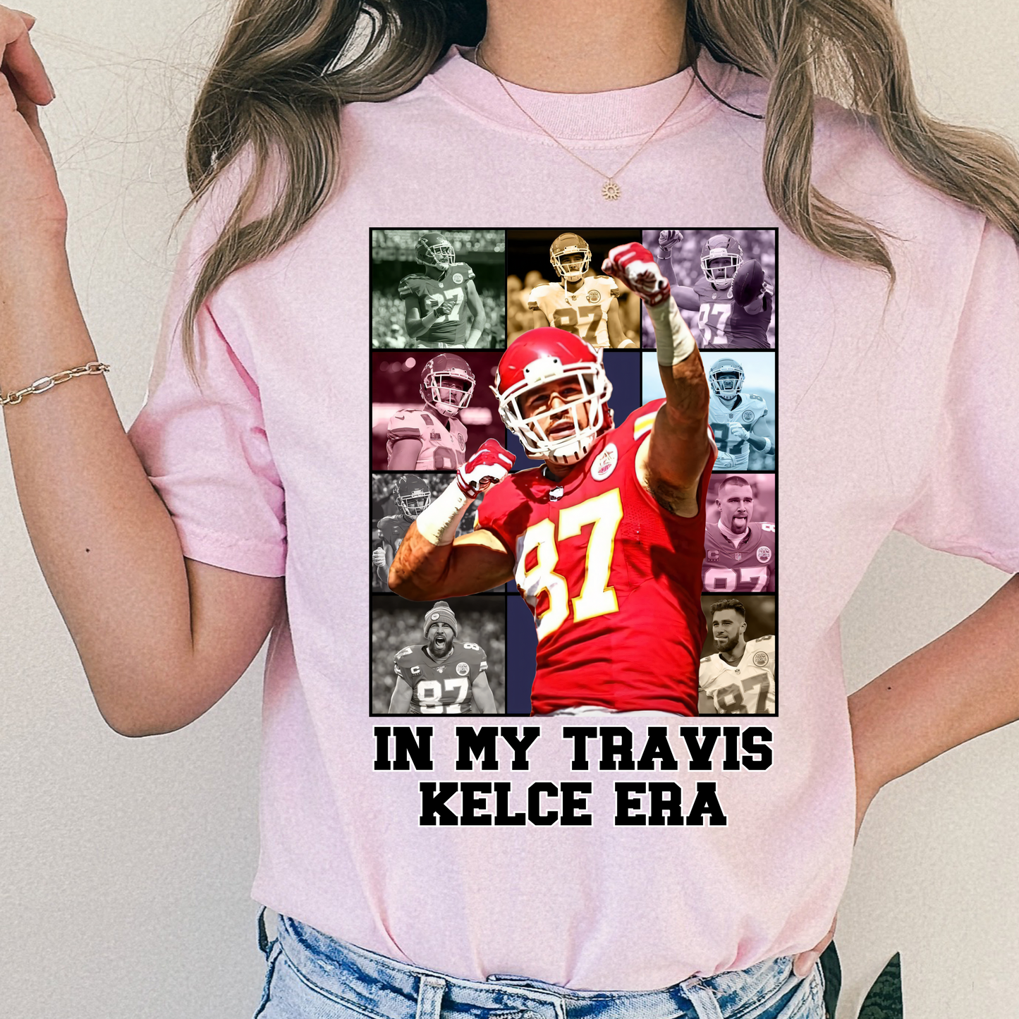Comfort Colors Travis Kelce Era Collage Shirt - Happy Place Studio